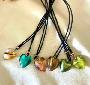 Murano Heart Necklaces