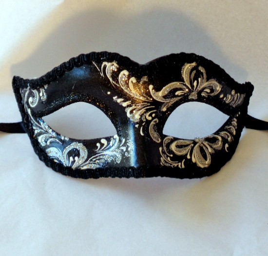 Silver Black Ladies Masquerade Mask - Ladies Masks-