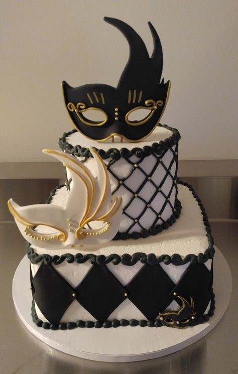 Masquerade Cake Black White Mask Shop Australia