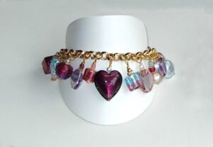 Murano Jewelry Amethyst Bracelet