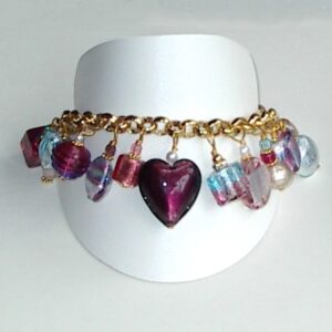 Murano Jewelry Amethyst Bracelet