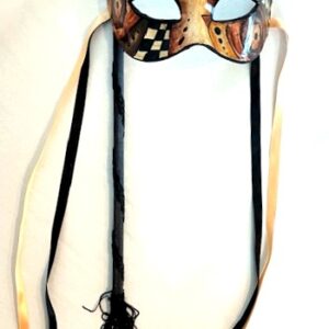 Abstract Men's Venetian Masquerade Mask on stick