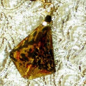 Leopard Pyramid Murano Glass Necklace