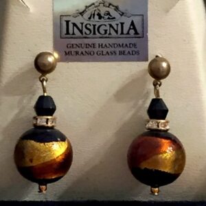 Belmondo Amber Brown Murano Earrings