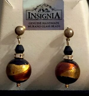 Belmondo Amber Brown Murano Earrings