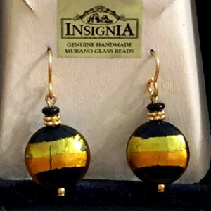 Horizon Amber Brown Murano Earrings