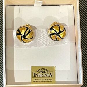 Clip on Gold Murano Earrings