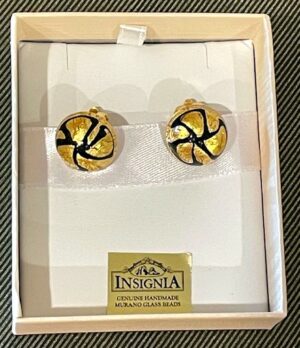 Clip on Gold Murano Earrings