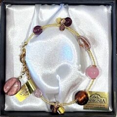 Amethyst Pink Murano Glass Bracelet