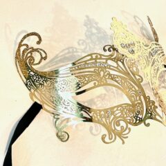 Gold Glitter Angel Mask